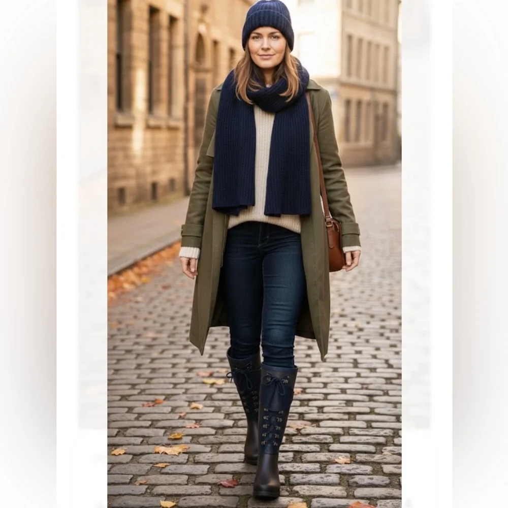 UGG Women's Black and Navy Lace-Up Boots - Picture 2 of 15